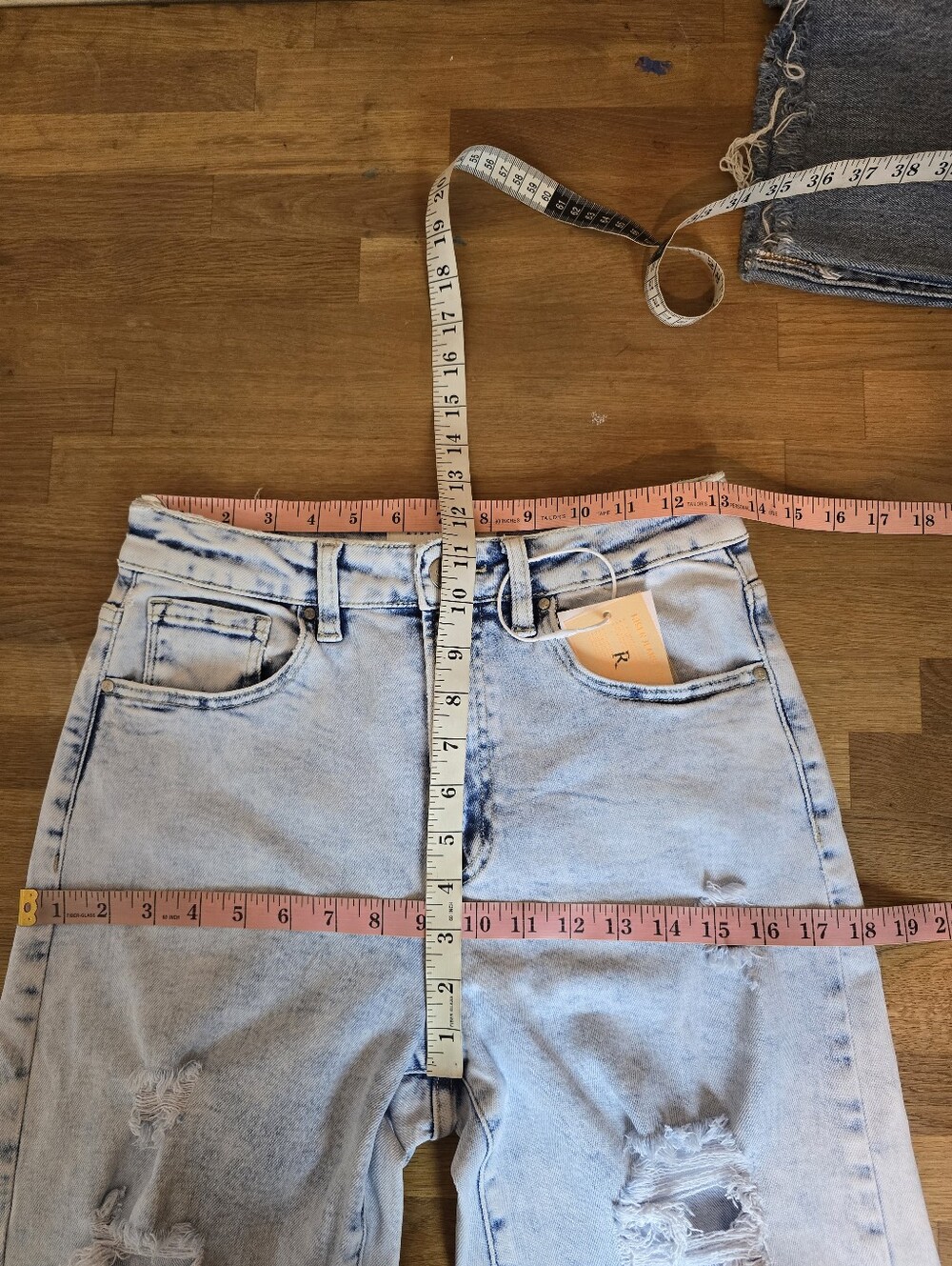 Risen Jeans Georgia - Light Wash Wide Leg Long Tall 5/27 NWT 34" Inseam - Picture 11 of 16